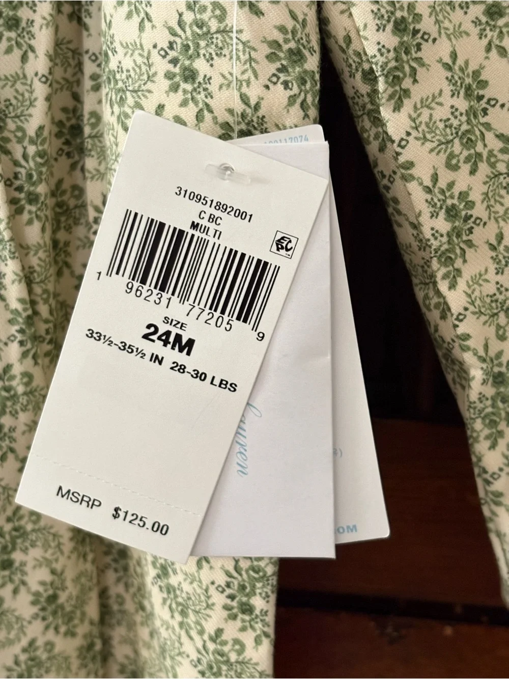 Ralph Lauren Floral Smocked Cotton Twill Coverall
